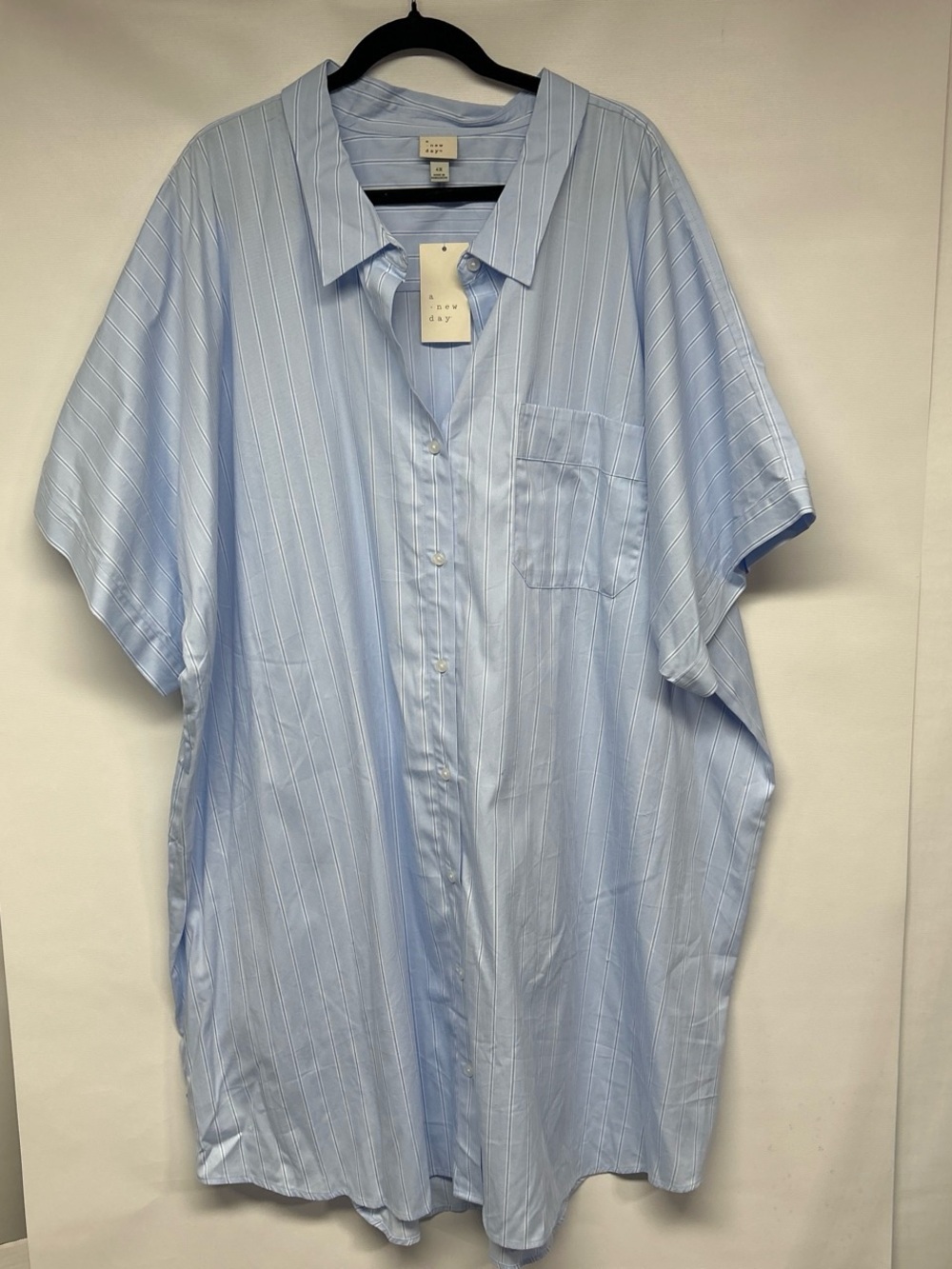 a new day Light Blue Striped Mini Dress
